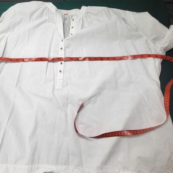Free People woven oversized blouse in white EUC size L - Picture 8 of 9